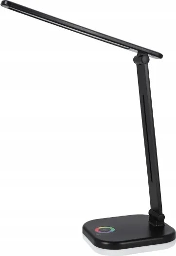 Lampă de birou LED RGBW dimabilă, cu încărcare wireless, 7W, 5V USB, negru
