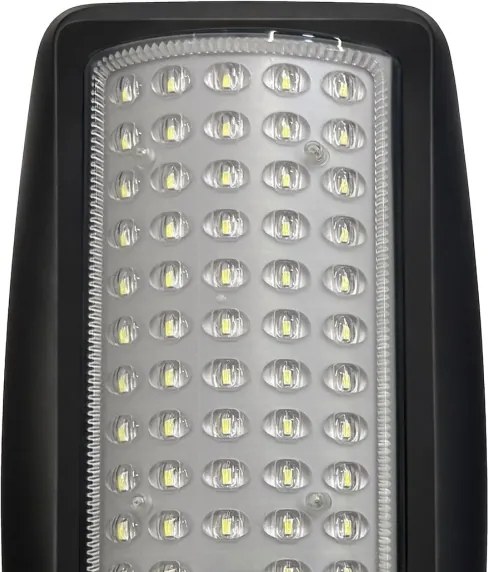 Lampă stradală solară LED VENICE, reglabilă, cu senzor, 50 W, baterie 4000 mAh, IP65, neagră + telecomandă