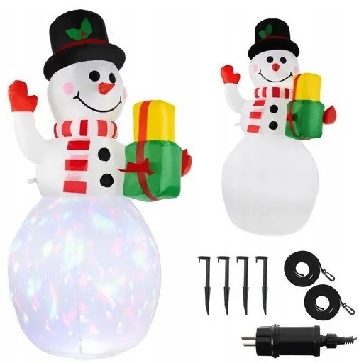 Om de zăpadă gonflabil LED 155 cm