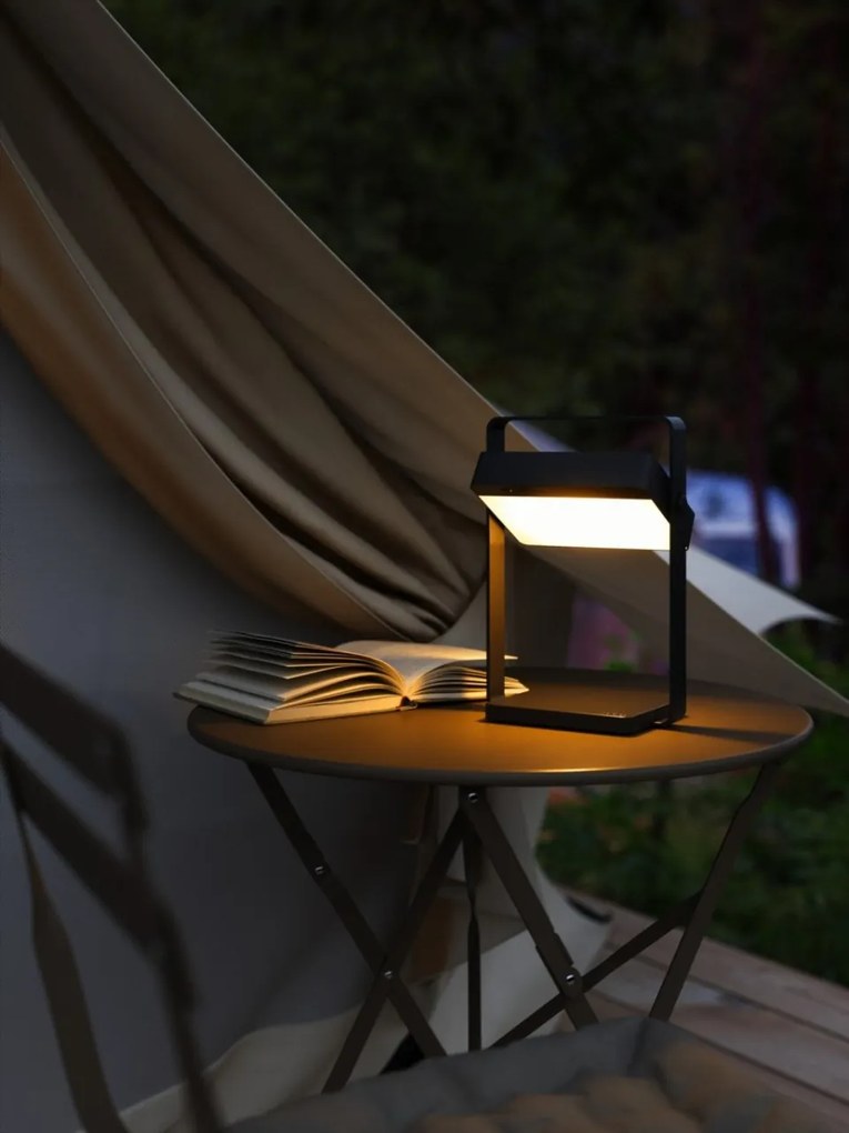 Lampa solara LED portabila IP44 Saulio negru