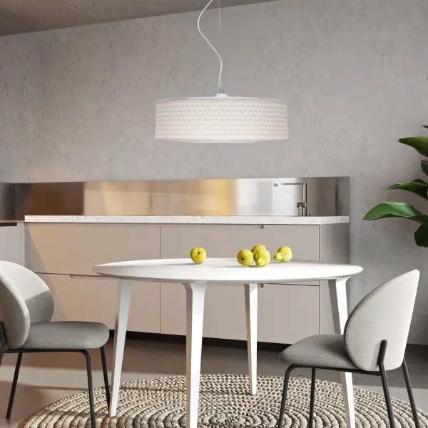 Lustră pe cablu GARDA 1xE27/60W/230V d. 40 cm alb