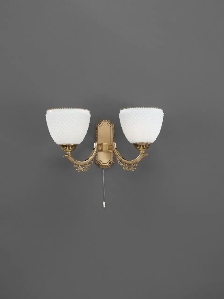 Aplica clasica design italian din alama si sticla 8651 RA-A. 8651/2
