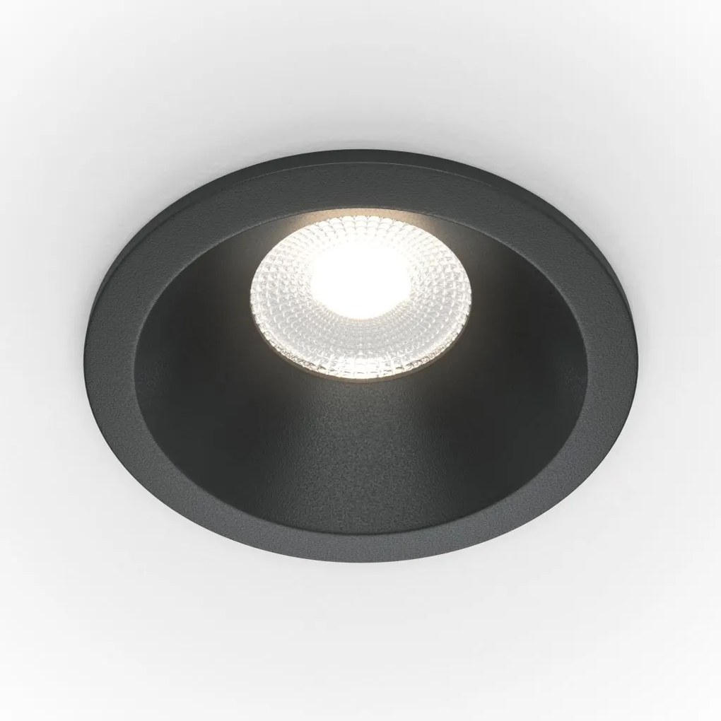 Spot LED incastrabil dimabil design tehnic IP65 Zoom negru 8,5cm