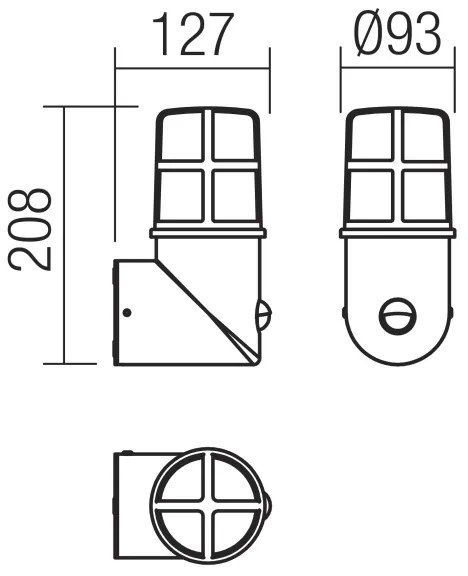 Aplică de exterior cu senzor TRITON 1xE27/28W/230V IP54 neagră Redo 90201