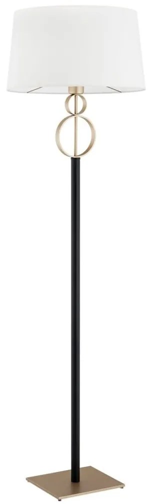 Lampadar, lampa de podea design modern Perseo crem, auriu, negru