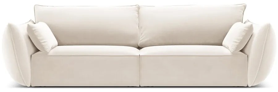 Canapea bej cu tapițerie din catifea 208 cm Vanda – Mazzini Sofas