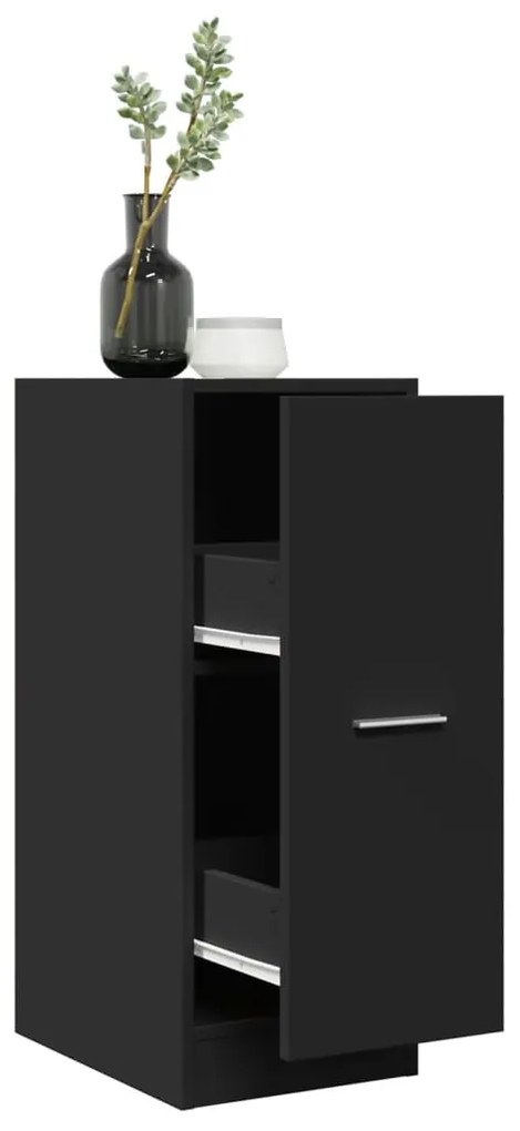 vidaXL Dulap de farmacie, negru, 30x41x77,5 cm, lemn prelucrat
