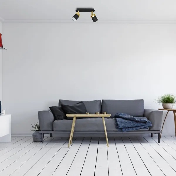 Spot JOKER 2xGU10/25W/230V negru/auriu