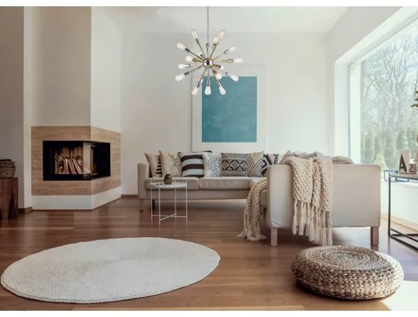 Lustră pe tijă COMET 18xE27/11W/230V crom lucios/auriu Klausen 109001