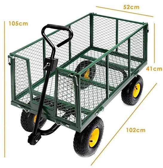 CĂRUCIOR DE GRĂDINĂ 3ÎN1 500KG 220L - WO02