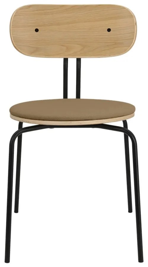 Scaun de dining negru/maro deschis Curious – UMAGE