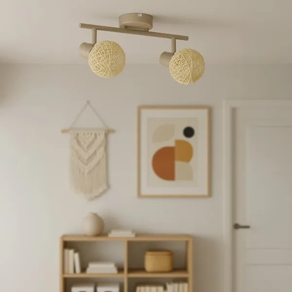 Lampă spot DEX 2xE14/10W/230V bej/crem