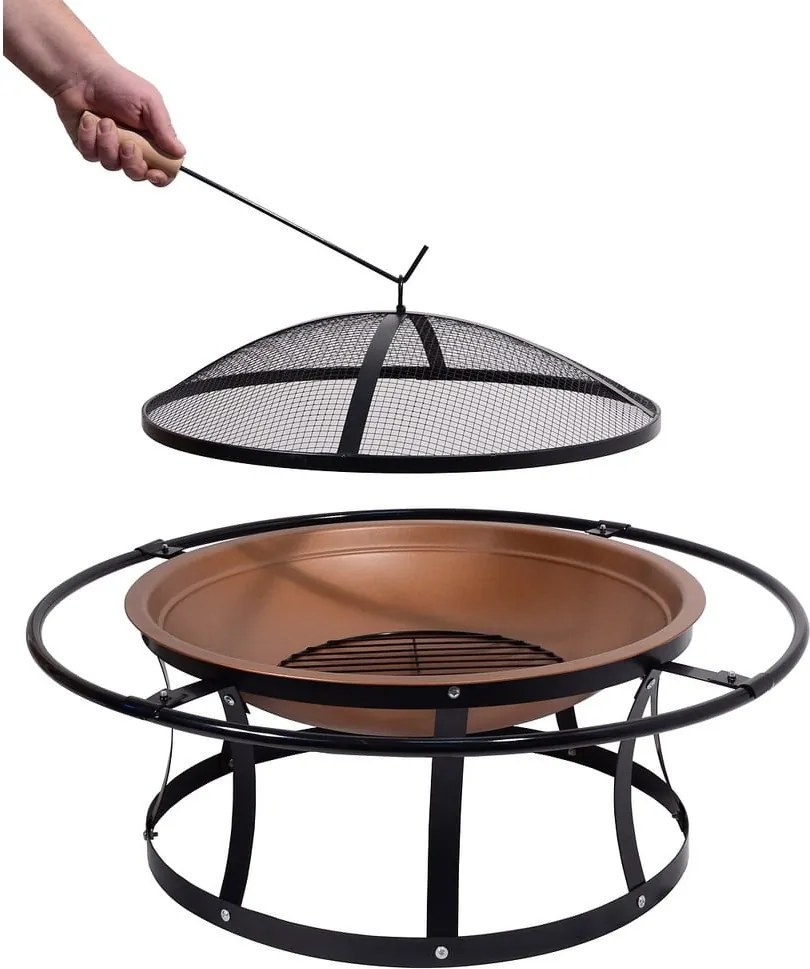 Coș pentru foc, cu capac Cattara Etna, ø 61 cm