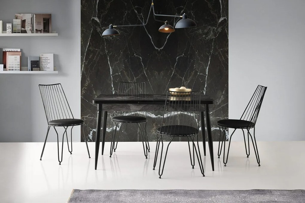 Set de scaune de sufragerie Ada Black, 2 buc.