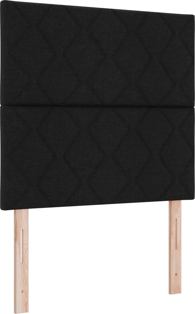 vidaXL Tăblie LED Negru 100 cm țesătură