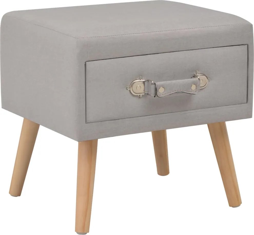 vidaXL Noptieră, gri, 40 x 35 x 40 cm, material textil