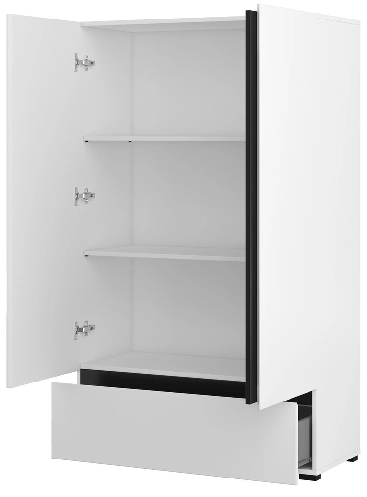 Dulap cu rafturi Crossroad S38 (alb + negru). 1118242