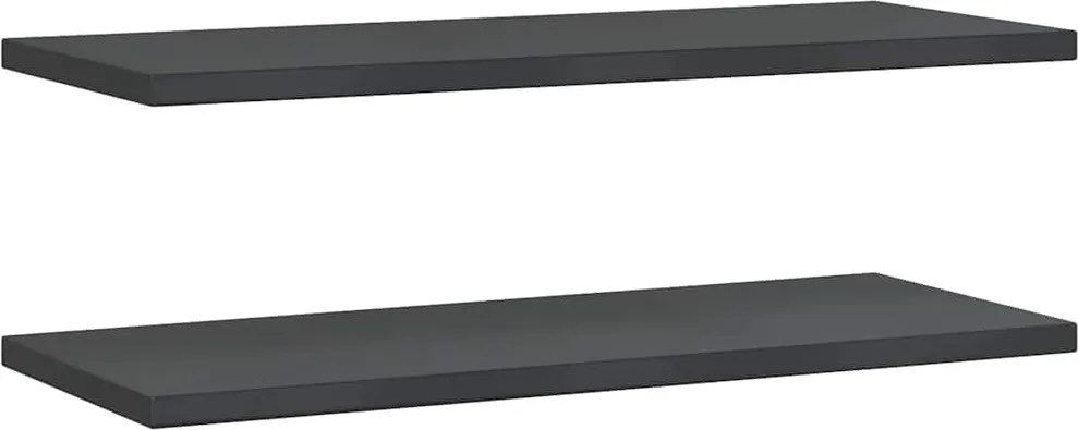 vidaXL Rafturi de perete 2 buc., 100x40x3 cm, negru oțel inoxidabil