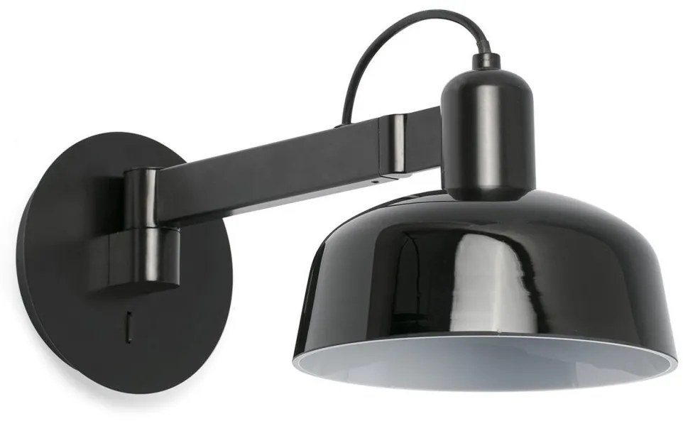 Aplica de perete cu brat directionabil TATAWIN sticla neagra