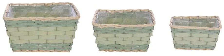 Set 3 ghivece Ego Dekor Natur S, verde deschis