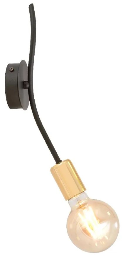 Aplica de perete moderna BOLT K1 BLACK/GOLD