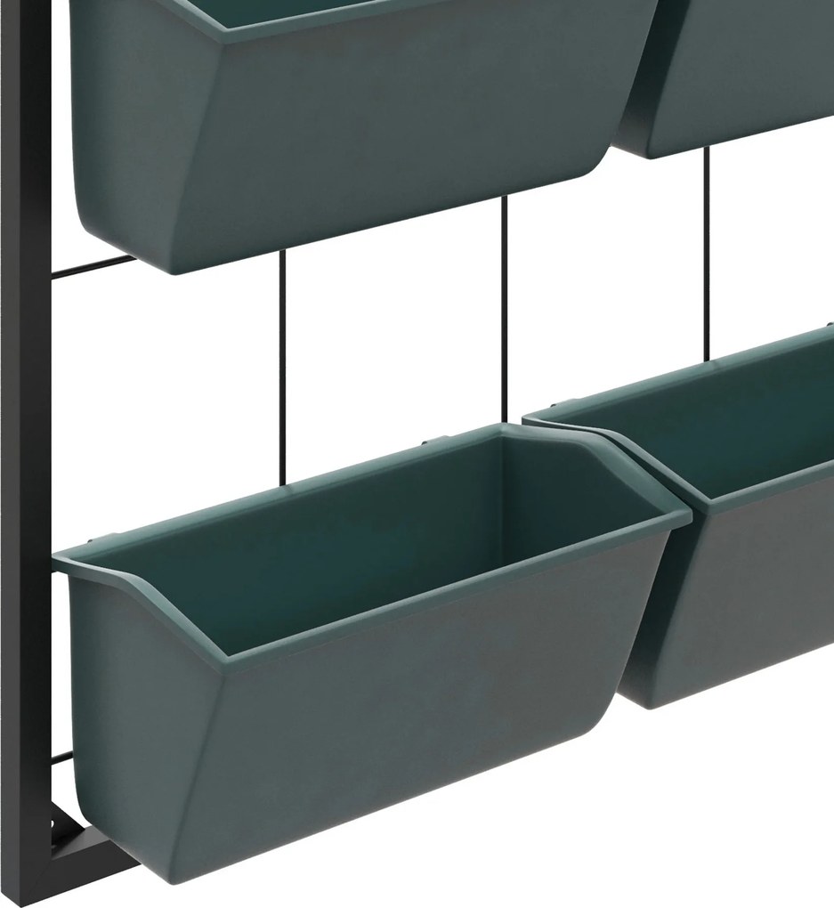 Outsunny Jardiniera de perete pe 3 nivele cu 6 ghivece pentru interior si exterior, Jardiniera cu montare pe perete