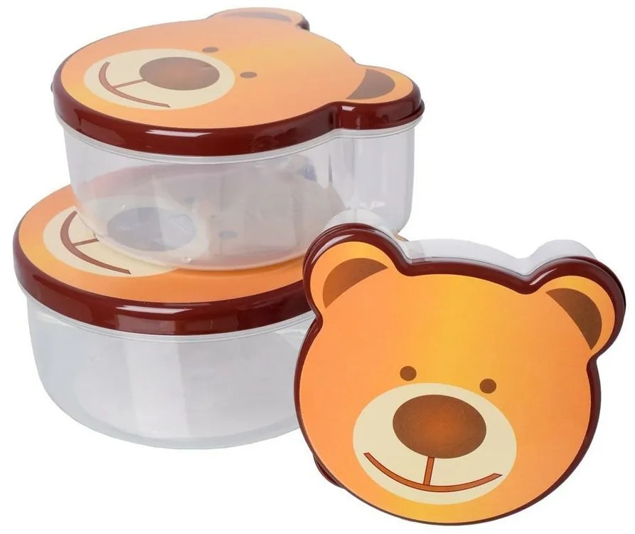 Cutie gustări pentru copii Bear 4 buc , 200 ml, 300 ml, 500 ml și 750 ml