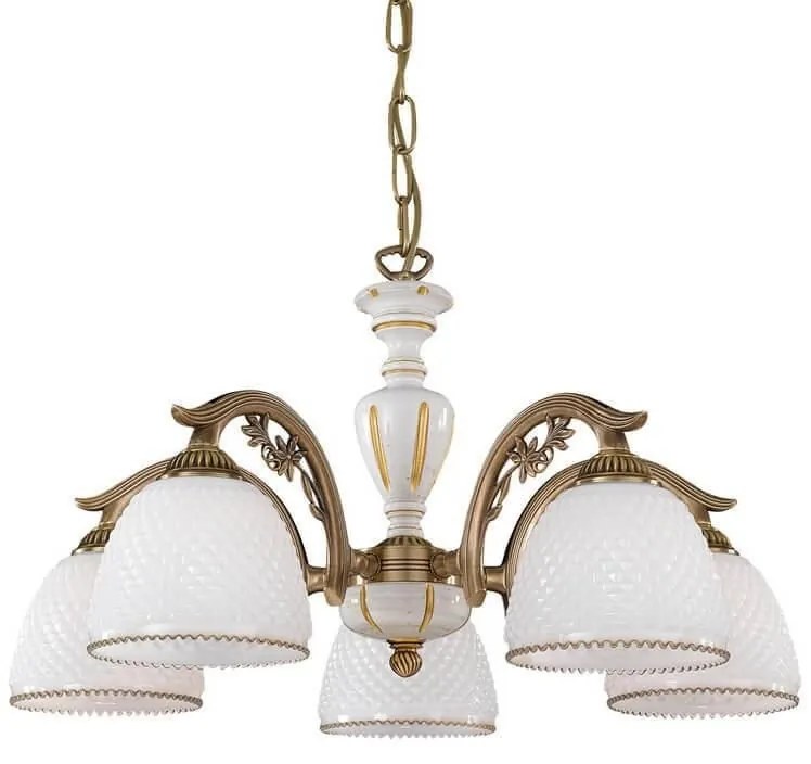 Candelabru din alama cu 5 brate design italian 8606
