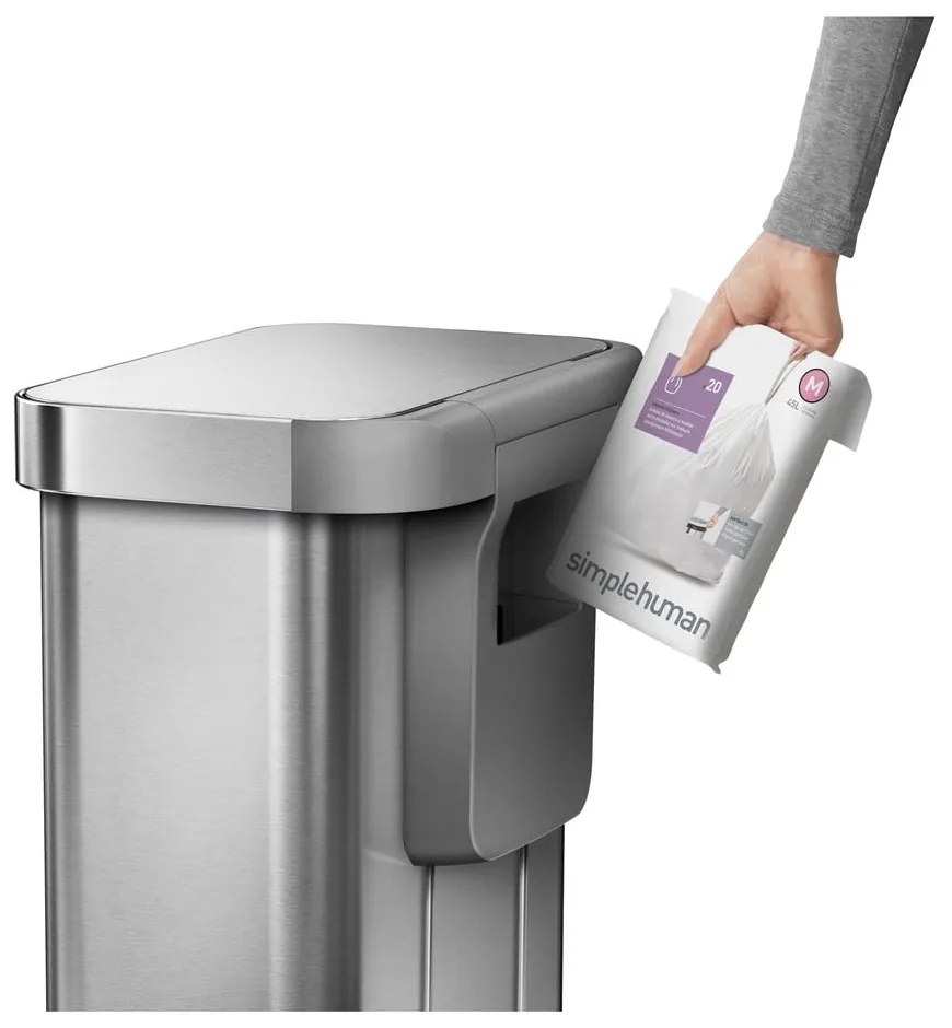 Coș de gunoi cu pedală din oțel inoxidabil 45 l - simplehuman
