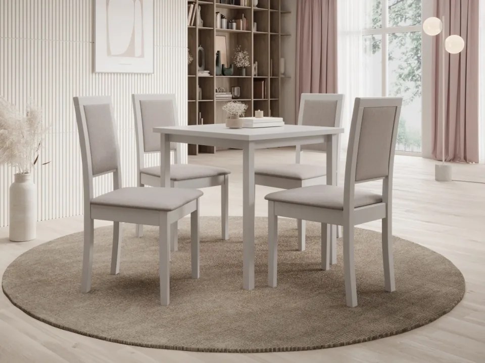 Scaun tapitat, din lemn, Nola XIII, ADRK Furniture (Culoare: Sonoma / Opium 85)