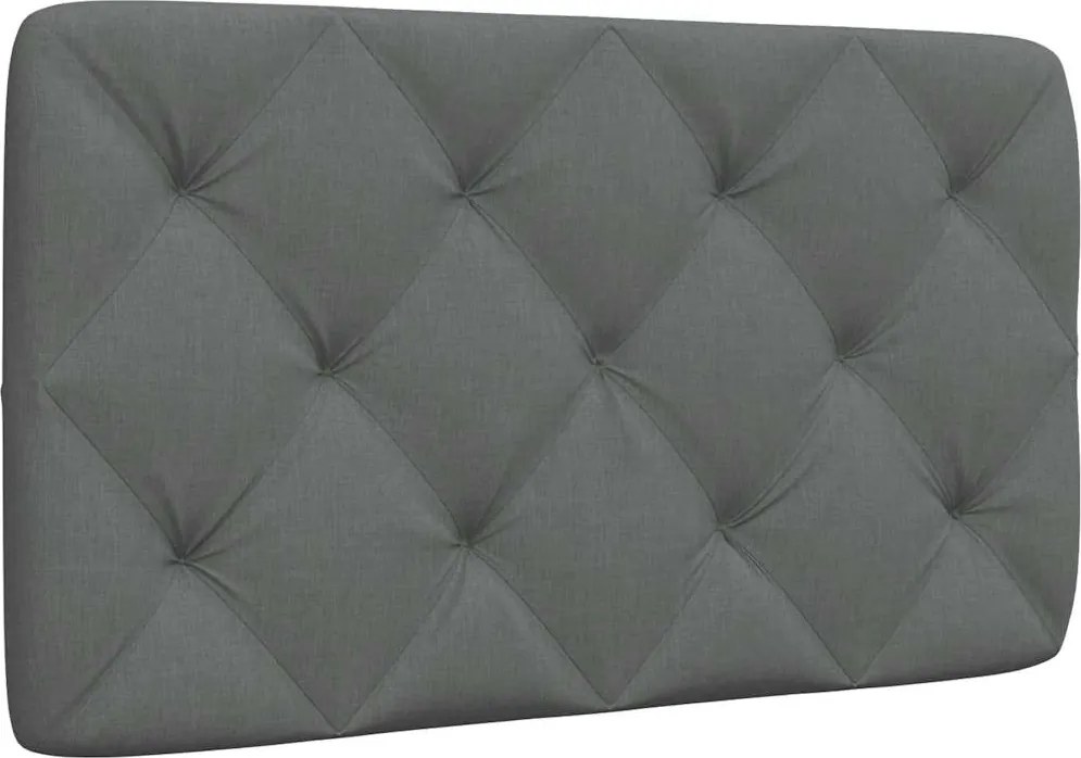 vidaXL Pernă pentru tăblie de pat, gri închis, 90 cm, material textil