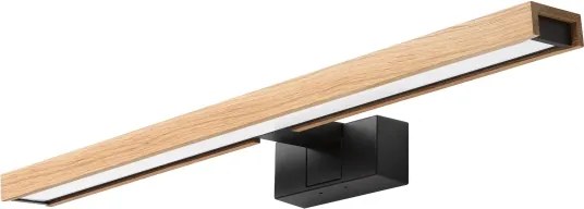 Brilagi - Iluminare LED pentru oglindă de baie 3în1 WOODY MIRROR LED/12W/230V IP44 negru/stejar