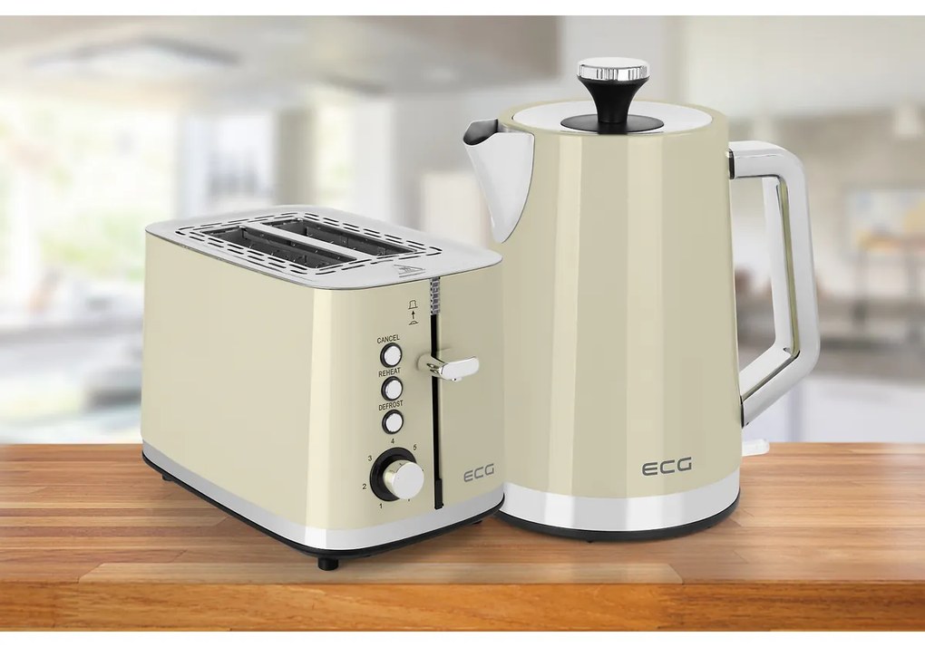 Prăjitor de pâine ECG ST 2766 Vintage Vanilla