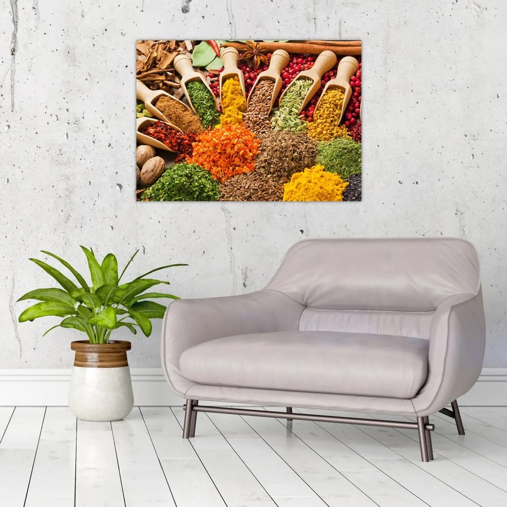 Tablou - Condimente din întreaga lume (70x50 cm)