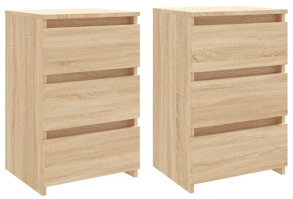 806218 vidaXL Noptiere, 2 buc., stejar sonoma, 40x35x62,5 cm, lemn compozit