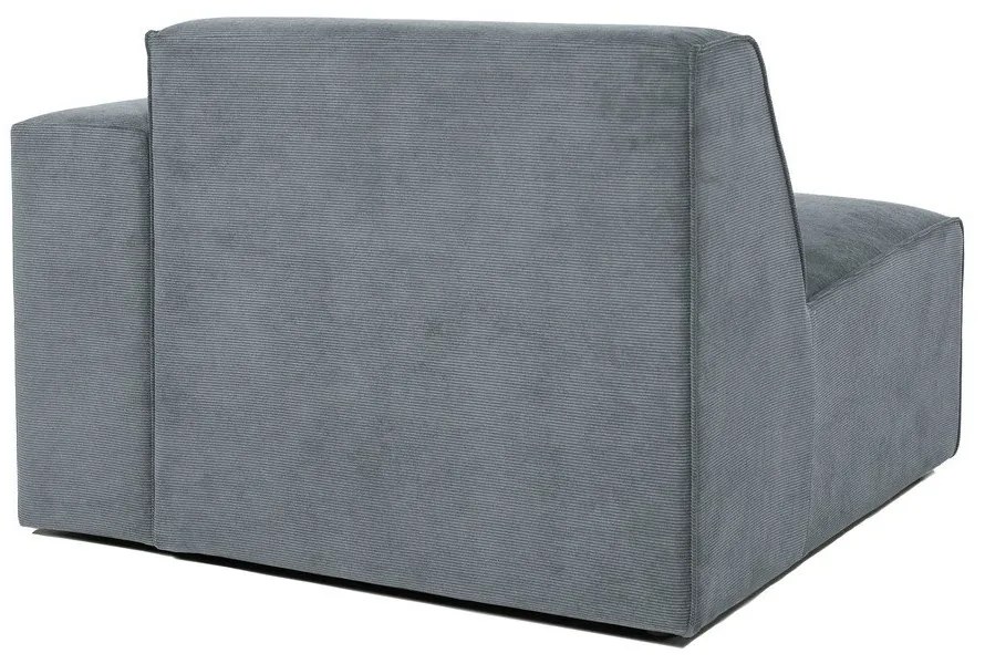 Modul pentru canapea gri cu tapițerie din catifea reiată (cu colț pe partea dreaptă) Sting – Scandic