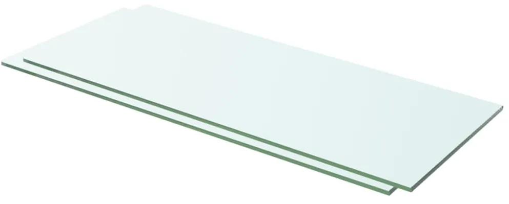 vidaXL Rafturi, 2 buc., 60 x 20 cm, panouri sticlă transparentă