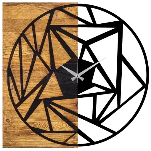 Ceas de perete 60x58 cm 1xAA lemn/metal