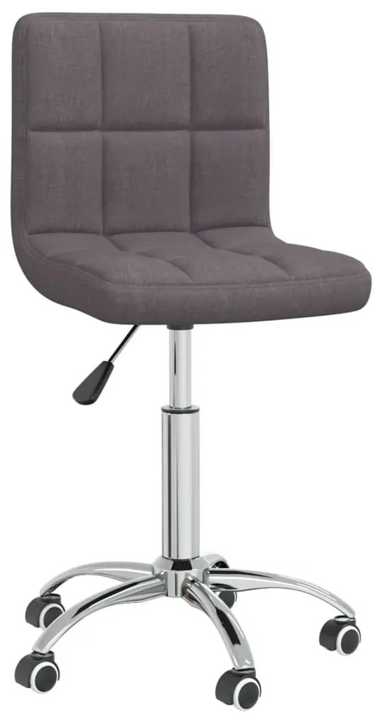 vidaXL Scaun de bucătărie pivotant, gri taupe, material textil