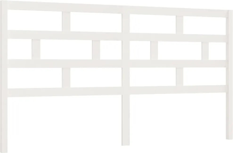 vidaXL Tăblie de pat, alb, 206x4x100 cm, lemn masiv de pin