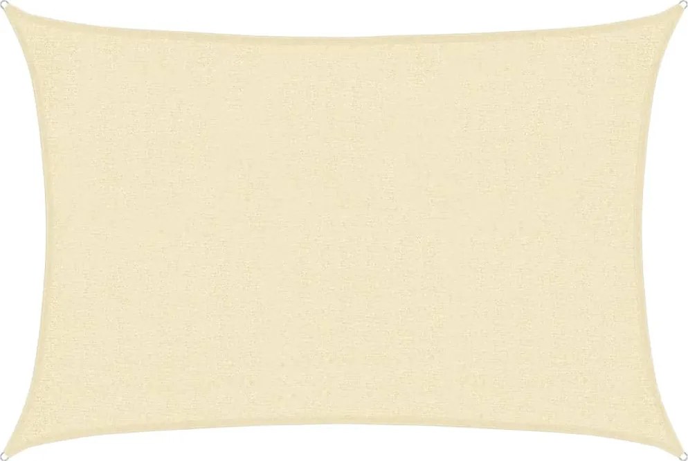 vidaXL Pânză parasolar, crem, 2 x 2,5 m, 160 g/m², HDPE