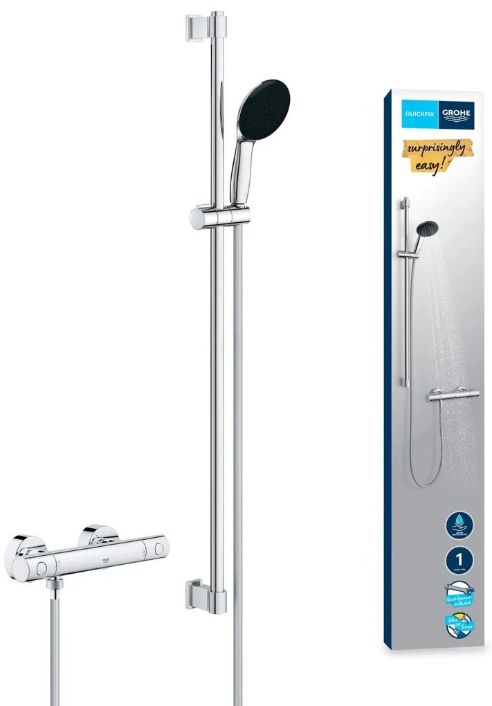 Grohe Precision Get baterie de dus perete da StarLight Chrome 34857000