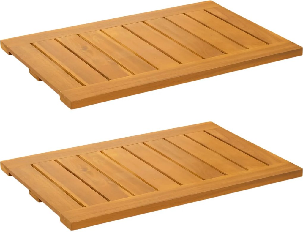 vidaXL Covoraș de baie Simplu Maro 60 x 40 cm lemn