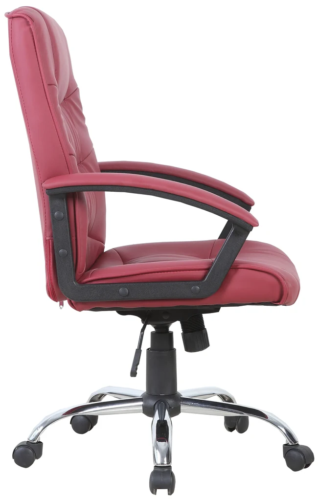 Scaun de birou directorial US02, bordo, 66x62x107-117 cm