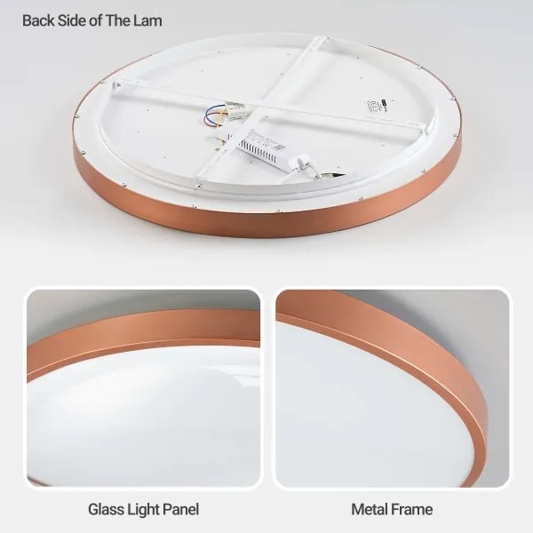 BRILAGI - Corp de iluminat LED dimabil GLASS POOL DOUBLE LED/80W/230V 60 cm cupru + telecomandă