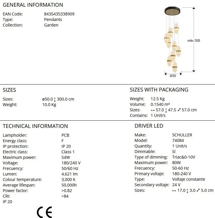 Lustra LED XL suspendata design modern Garden