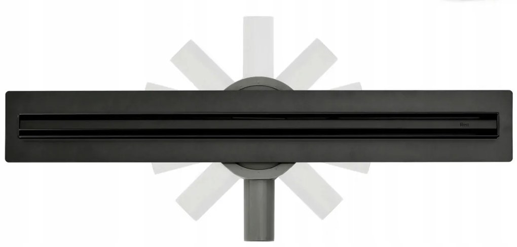 Set rigola pentru dus cu capac Neo Slim Pro Negru - 60 cm