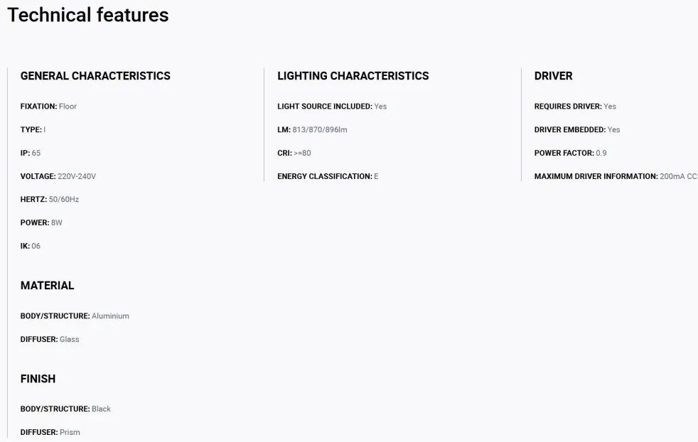 Stalp LED de exterior design modern IP65 BALIC 39cm Black