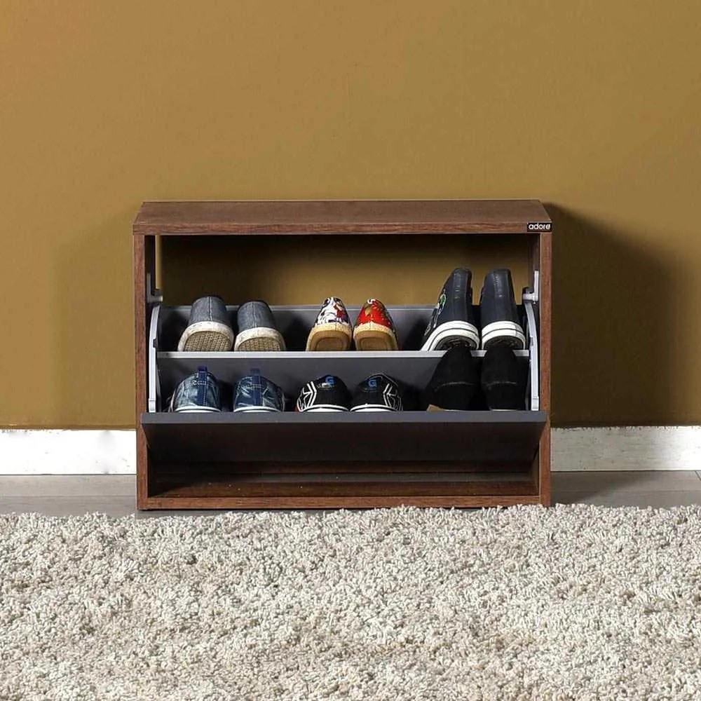 Pantofar Bancuta hol Adore Ottoman capacitate 6 perechi incaltaminte, 60 x 42 x 30 cm