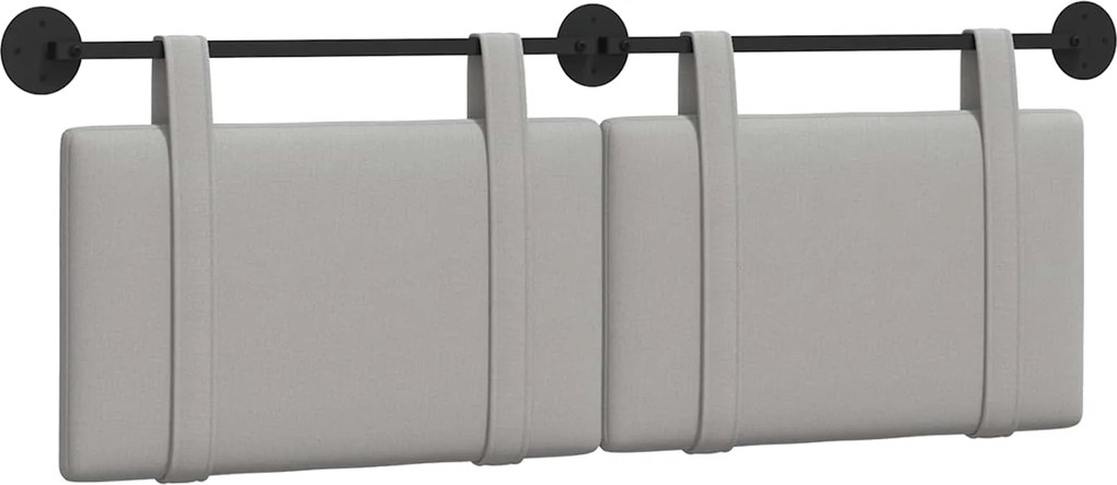 vidaXL Cap de pat suspendat Simplu Gri nori 130 x 55 x 5 cm țesătură